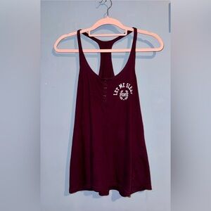 PINK Victoria's Secret Maroon Tank Top